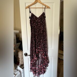 Express size M, hi-lo style with sheer skirt and shoulder ties